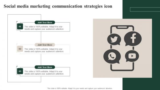 Social Media Marketing Communication Strategies Icon Clipart Pdf