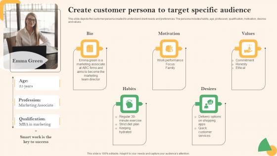 Social Media Marketing To Boost Create Customer Persona To Target Specific Audience Mockup Pdf