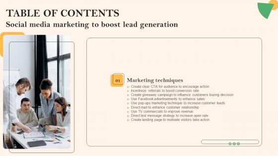 Social Media Marketing To Boost Lead Generation For Table Of Contents Infographics Pdf Social Media Marketing To Boost Lead Generation For Table Of Contents Infographics Pdf