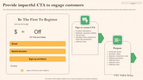 Social Media Marketing To Boost Provide Impactful Cta To Engage Customers Information Pdf