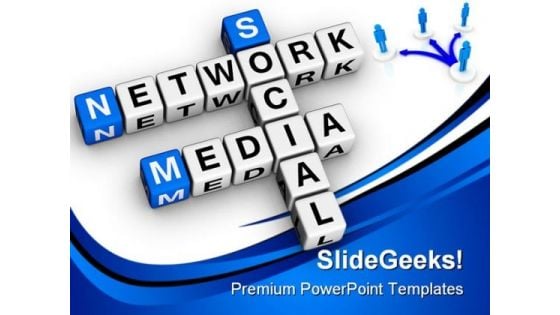 Social Media Network People PowerPoint Template 1110