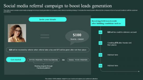 Social Media Referral Campaign To Boost Leads Generation Word Of Mouth Marketing Diagrams Pdf