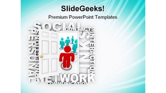 Social Network Communication PowerPoint Themes And PowerPoint Slides 0711