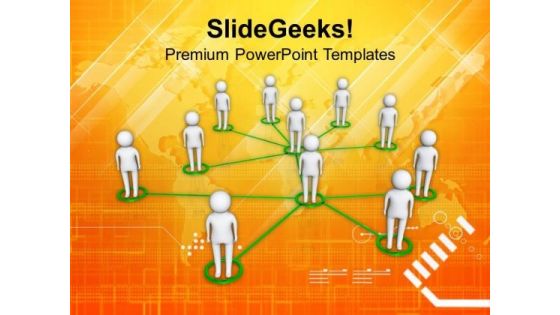 Social Network Community Team Communication PowerPoint Templates Ppt Backgrounds For Slides 0113