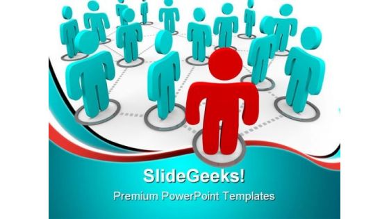 Social Networking Leadership PowerPoint Templates And PowerPoint Backgrounds 0811
