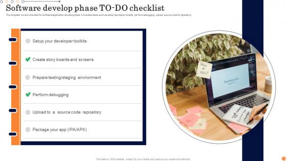 Software Develop Phase To Do Checklist Design And Develop Customized Software Guides Themes Pdf