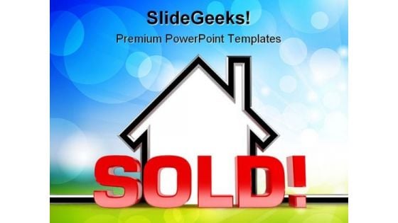 Sold Home Realestate PowerPoint Backgrounds And Templates 1210