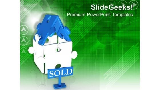 Sold Jigsaw Puzzle Home Real Estate PowerPoint Templates Ppt Backgrounds For Slides 0313 Sold Jigsaw Puzzle Home Real Estate PowerPoint Templates Ppt Backgrounds For Slides 0313