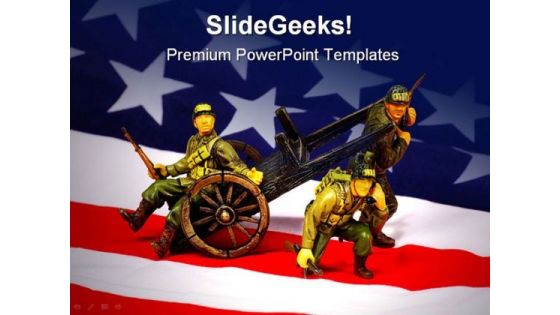 Soldiers Americana PowerPoint Template 1010