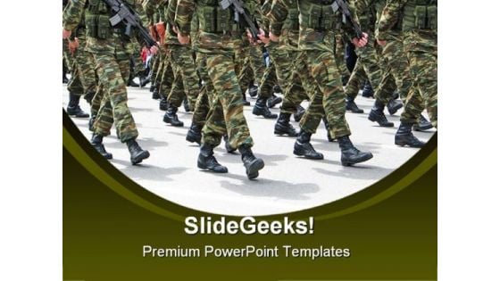 Soldiers People Americana PowerPoint Template 1110