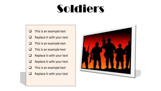 Soldiers Youth PowerPoint Presentation Slides F