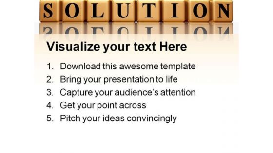 Solution Business Abstract PowerPoint Themes And PowerPoint Slides 0811