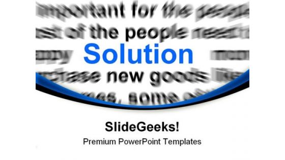 Solution Business PowerPoint Templates And PowerPoint Backgrounds 0711