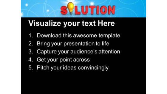 Solution Business PowerPoint Templates And PowerPoint Themes 0812