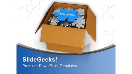 Solution In Carton Box Business PowerPoint Templates Ppt Backgrounds For Slides 0313