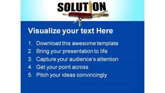 Solution Industrial PowerPoint Templates And PowerPoint Backgrounds 0911