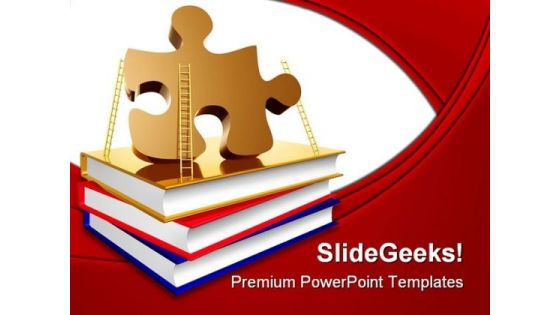 Solution Ladder Education PowerPoint Backgrounds And Templates 1210