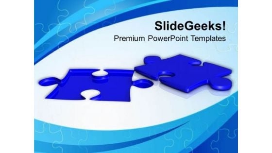Solution Of Problem Blue Puzzle PowerPoint Templates Ppt Backgrounds For Slides 0313