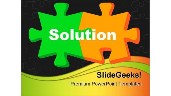 Solution Puzzle03 Business PowerPoint Templates And PowerPoint Backgrounds 0711