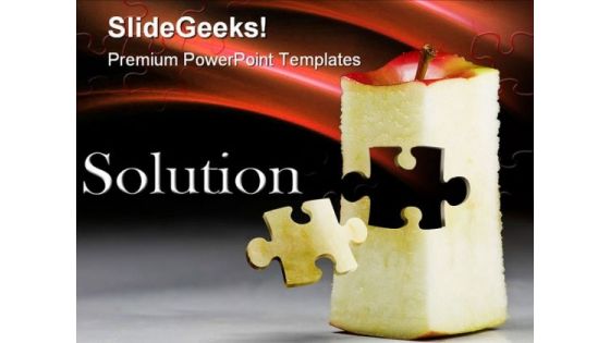 Solution Puzzle Business PowerPoint Templates And PowerPoint Backgrounds 0411