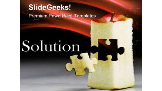 Solution Puzzle Business PowerPoint Themes And PowerPoint Slides 0411