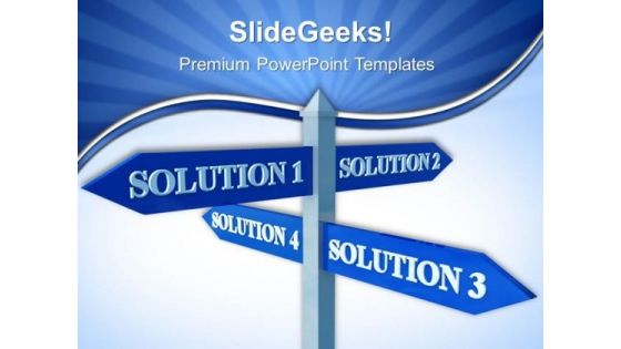 Solution Signpost Business PowerPoint Templates And PowerPoint Themes 0312