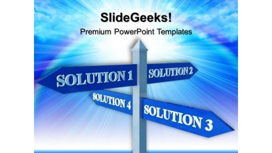 Solution Signpost Business PowerPoint Templates And PowerPoint Themes 0512