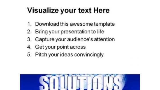 Solutions Business PowerPoint Backgrounds And Templates 1210