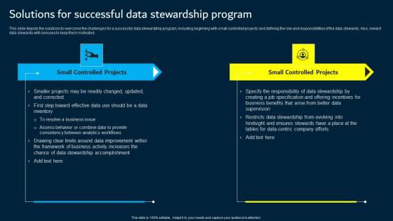 Solutions For Successful Data Stewardship Program Data Custodianship Brochure Pdf