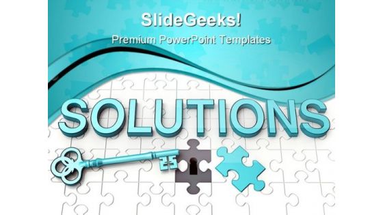 Solutions Key Security PowerPoint Templates And PowerPoint Backgrounds 0911