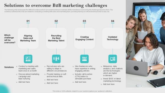 Solutions To Overcome B2B Marketing Innovative Business Promotion Ideas Pictures Pdf