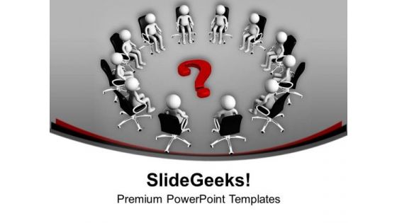 Solve The Matter In Business Meeting PowerPoint Templates Ppt Backgrounds For Slides 0413