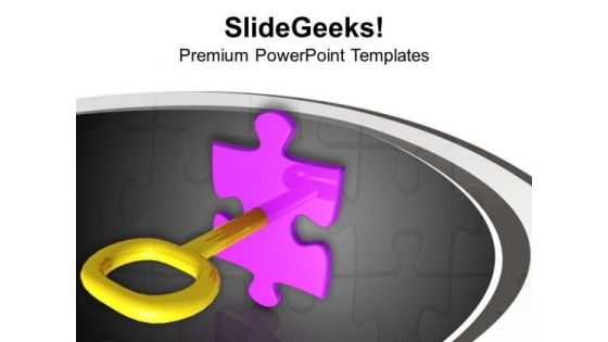 Solve The Problem With Solution Key PowerPoint Templates Ppt Backgrounds For Slides 0513