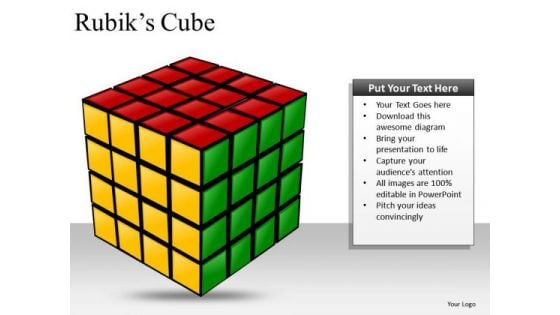 Solved Rubiks Cube PowerPoint Clipart Graphics