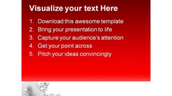 Solving Jigsaw Puzzle Business PowerPoint Themes And PowerPoint Slides 0811
