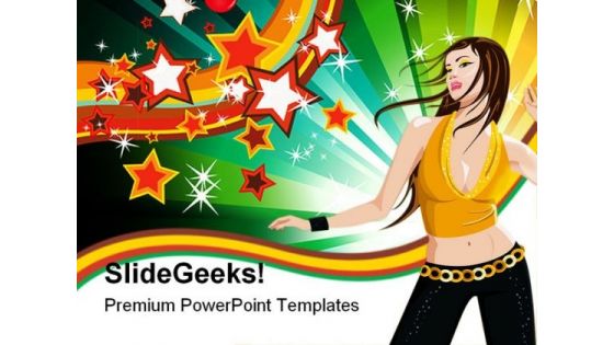 Sound Burst And Girl Music PowerPoint Themes And PowerPoint Slides 0311 Sound Burst And Girl Music PowerPoint Themes And PowerPoint Slides 0311