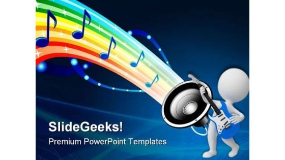 Sound Of Rainbow Music PowerPoint Templates And PowerPoint Backgrounds 0611