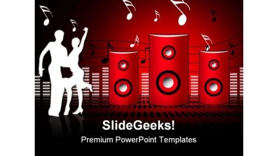Soundburst Speaker Music PowerPoint Templates And PowerPoint Backgrounds 0811