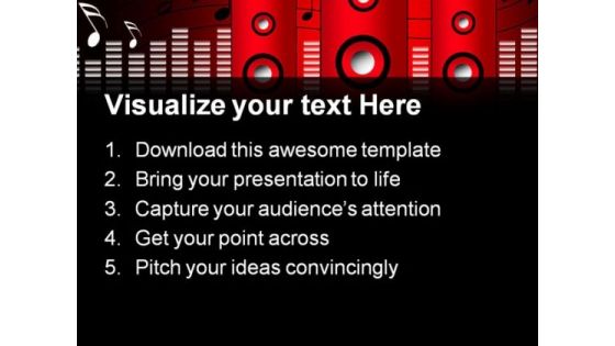 Soundburst Speaker Music PowerPoint Themes And PowerPoint Slides 0811