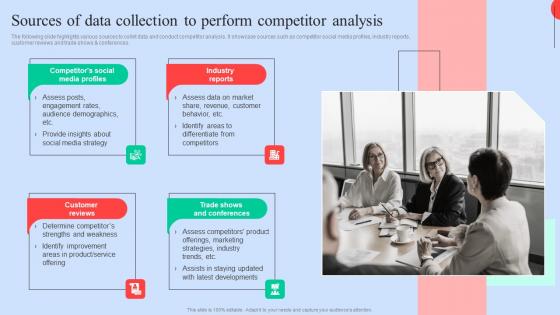 Sources Data Collection Executing Competitors Strategies To Assess Organizational Performance Mockup Pdf