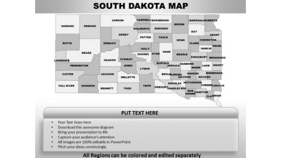 South Dakota PowerPoint Maps South Dakota PowerPoint Maps