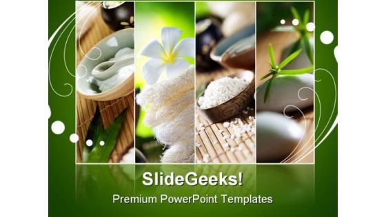 Spa Fragments Beauty PowerPoint Backgrounds And Templates 1210