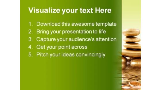 Spa Stones Beauty PowerPoint Template 0610