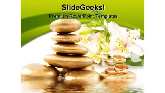 Spa Stones Beauty PowerPoint Template 0610