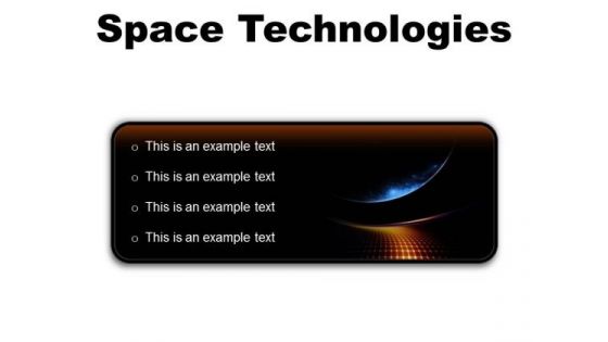 Space Technologies Abstract PowerPoint Presentation Slides R