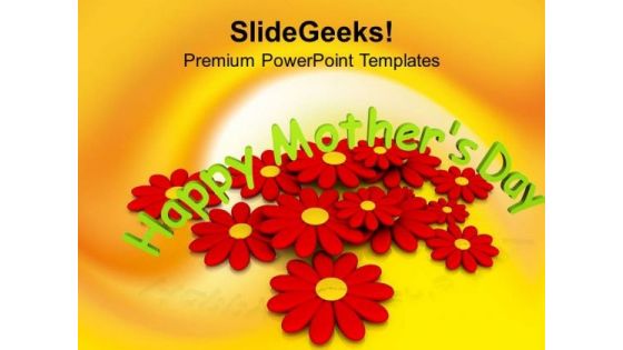 Special Mothers Day With Blooming Flowers PowerPoint Templates Ppt Backgrounds For Slides 0513