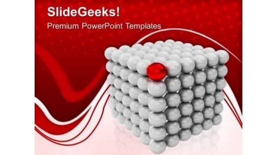 Sphere Cubes Leadership Concept PowerPoint Templates Ppt Backgrounds For Slides 0213