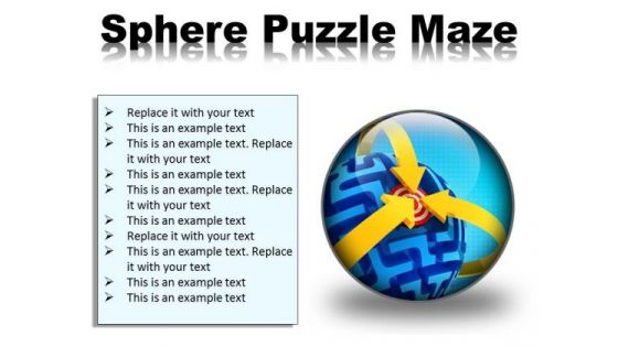 Sphere Maze Puzzle Business PowerPoint Presentation Slides C