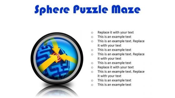 Sphere Maze Puzzle Business PowerPoint Presentation Slides Cc