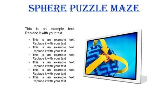 Sphere Maze Puzzle Business PowerPoint Presentation Slides F